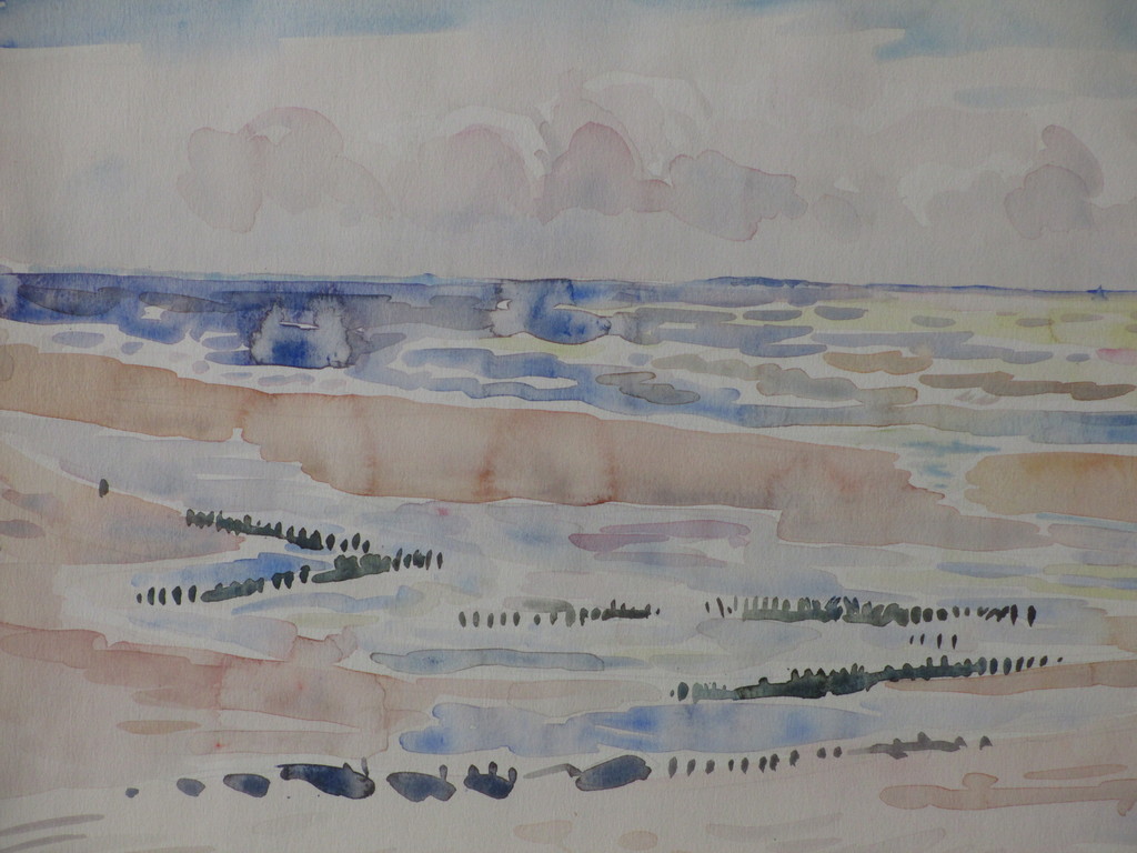 Han Krug, Gezicht op Walcheren vanuit Haamstede, Aquarel 1939 kopen? Bied vanaf 45!