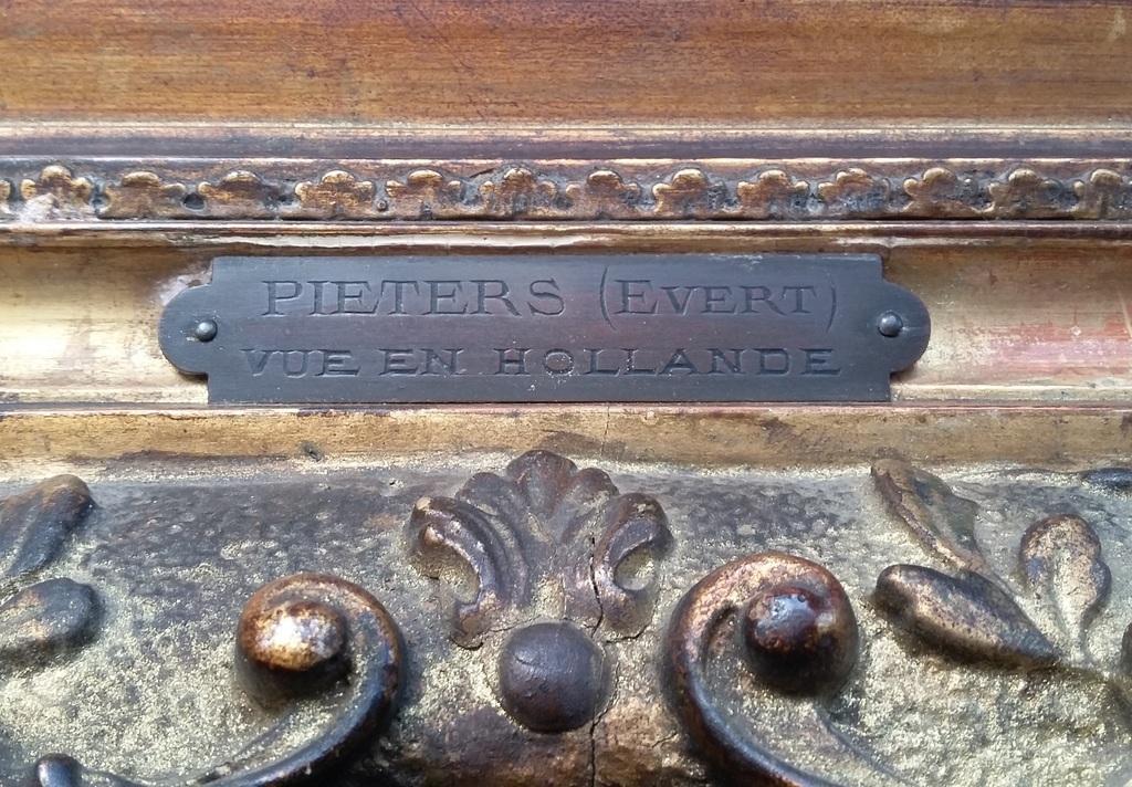 Evert Pieters (1856-1932) toe te schrijven aan - ’Vue en Hollande’ - paneel kopen? Bied vanaf 150!