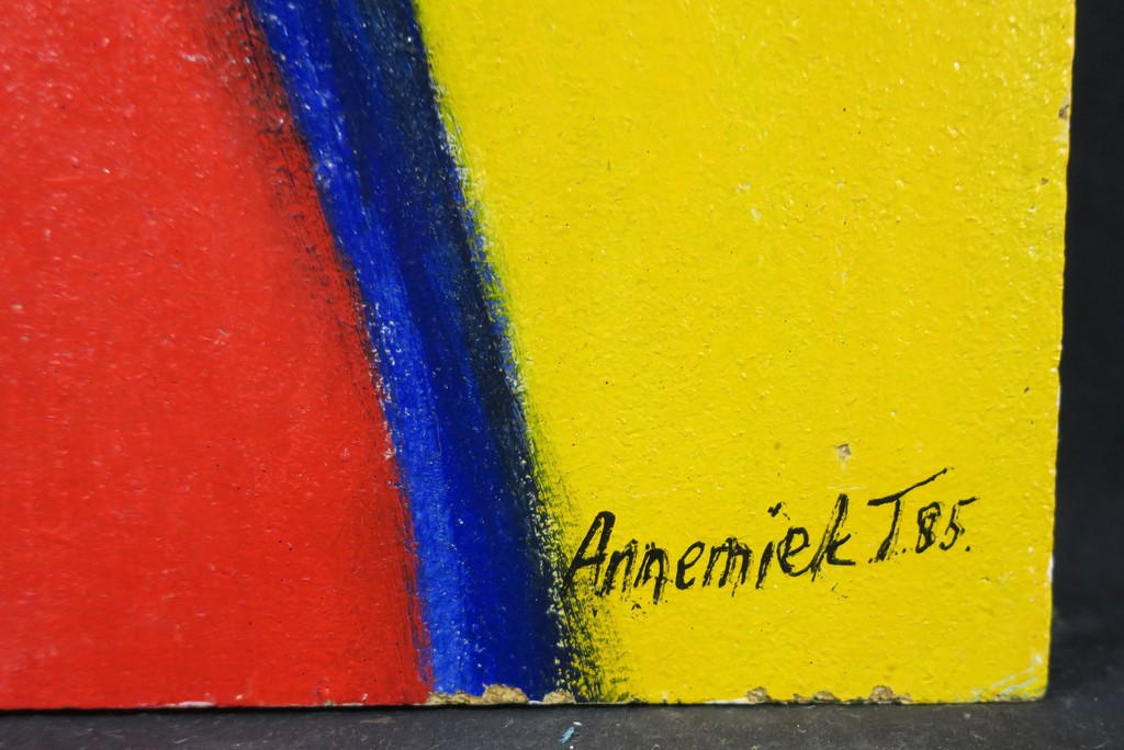 Annemiek Tjepkema: Acryl op board, Abstracte compositie III kopen? Bied vanaf 1!