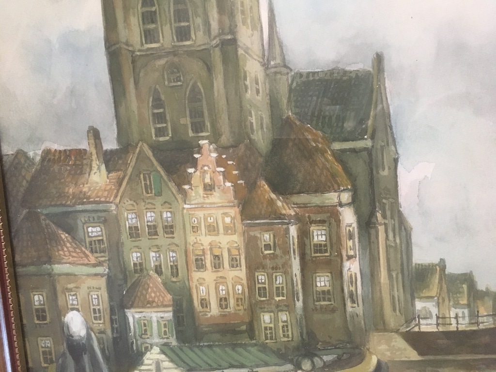 Onbekende Kunstenaar- aquarel Dordrecht - gesigneerd. kopen? Bied vanaf 1!