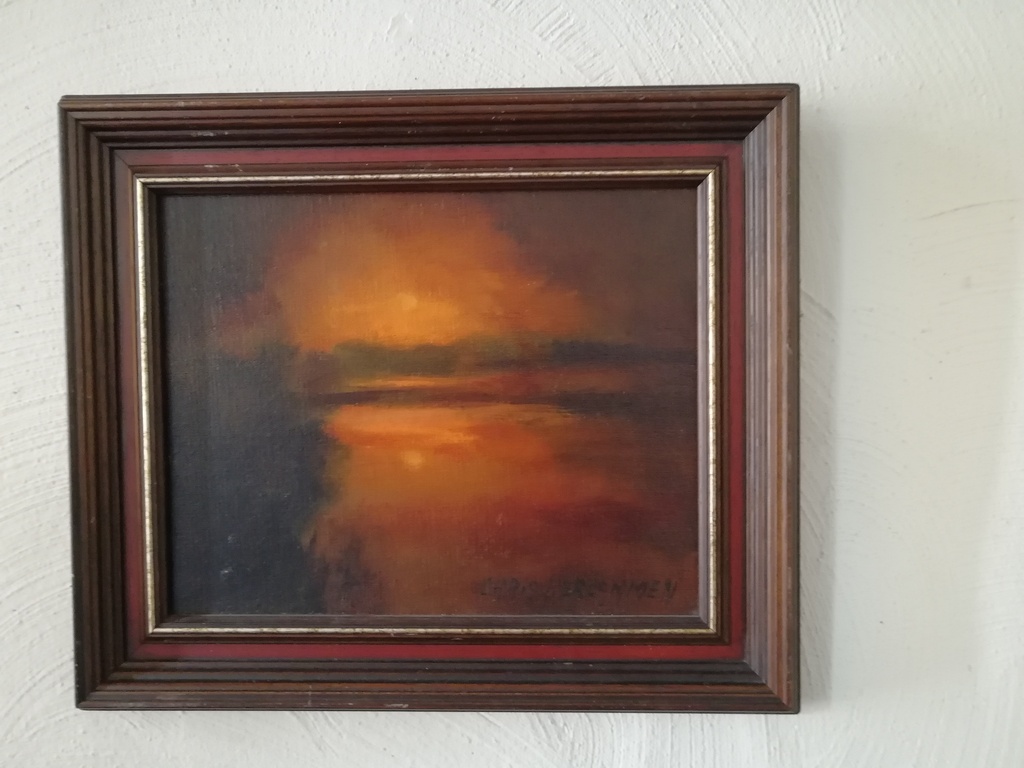 onbekend kunstenaar - olieverf op doek - zonsondergang kopen? Bied vanaf 1!