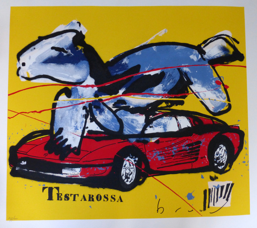 TESTAROSSA, handgesigneerde zeefdruk van Herman Brood kopen? Bied vanaf 249!