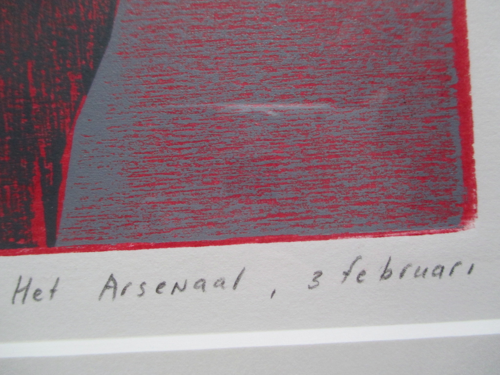 Henriëtte Boerendans, ingelijste houtsnede "Het Arsenaal" Barth-lijst kopen? Bied vanaf 50!