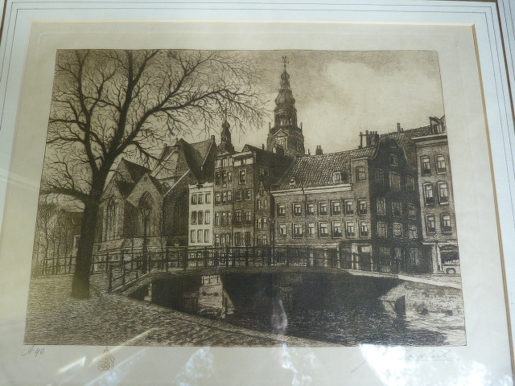 Amsterdam - Oudekerksplein -  ets. kopen? Bied vanaf 40!