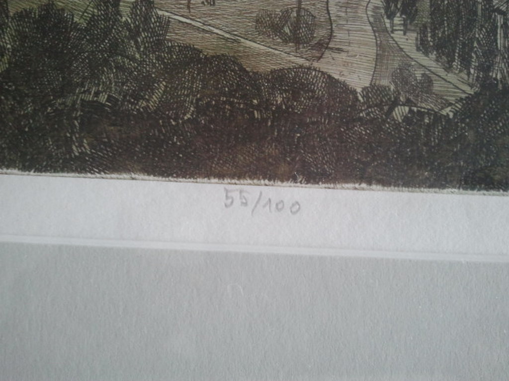 Een ets - gesigneerd kopen? Bied vanaf 1!