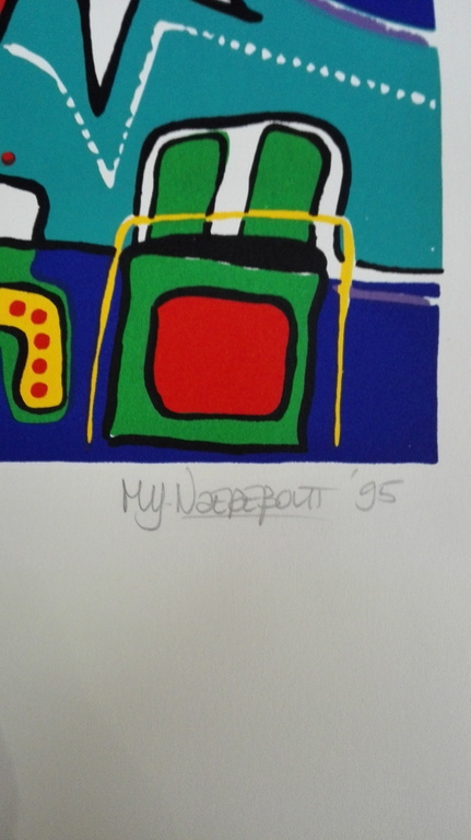 MARIANNE NAEREBOUT  Grote Zeefdruk  (50x60cm)  LET IT BE  Handgesigneerd kopen? Bied vanaf 45!