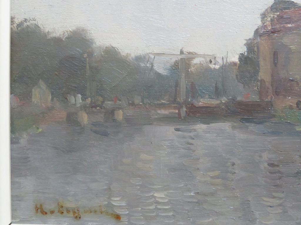 Hugo van Schaik - olieverf op paneel - Gezicht op slot Loevestein kopen? Bied vanaf 1!