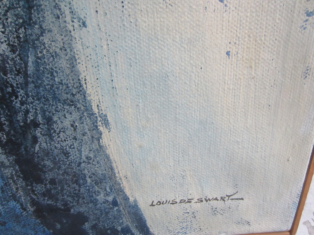 LOUIS DE SWART ABSTRACT OLIE OP DOEK  kopen? Bied vanaf 50!