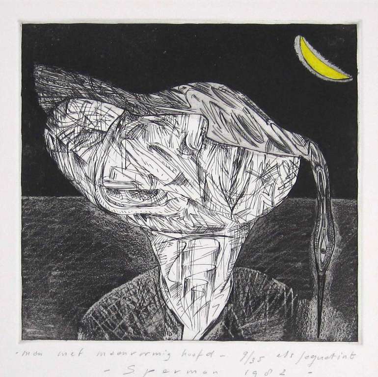 Kees spermon ets/aquatint uit 1982 kopen? Bied vanaf 50!