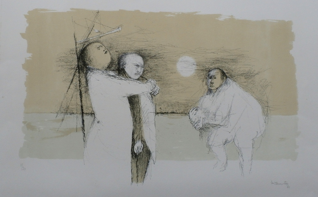 Metten Koornstra - kleurenlitho: 3 figuren verkocht voor € 50!