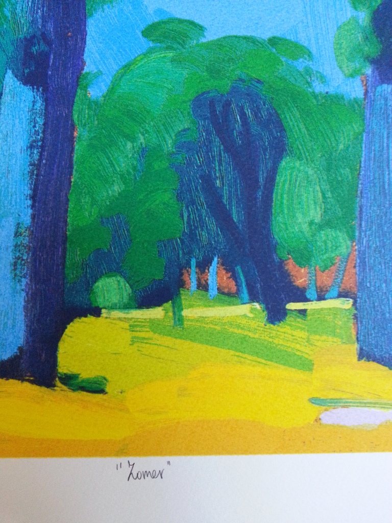 jentsje Popma, zeefdruk, titel: " Zomer "  kopen? Bied vanaf 50!