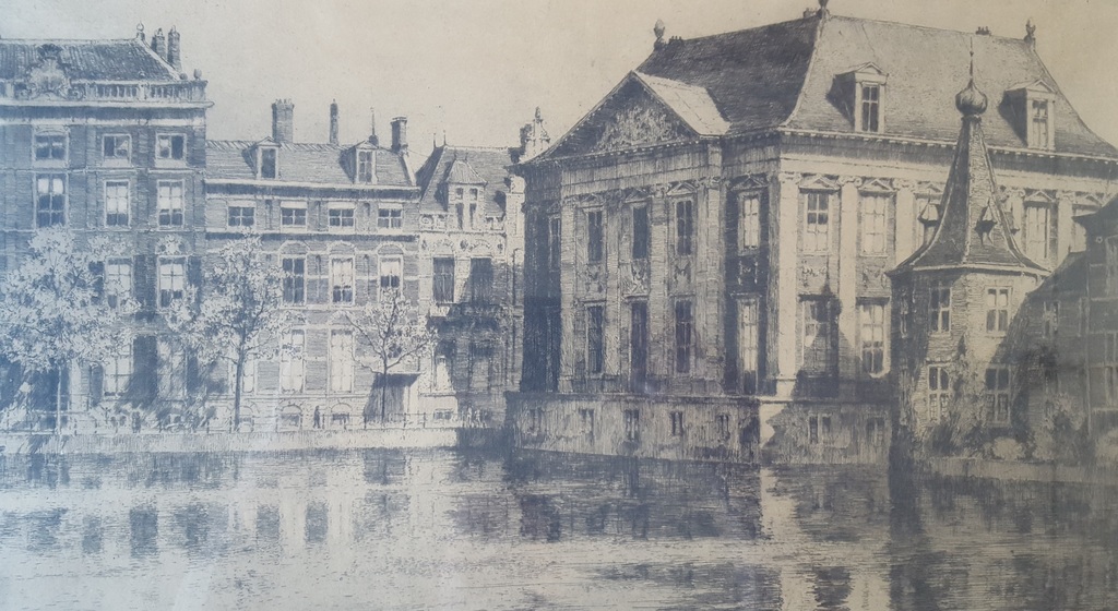 H.E.Roodenburg - ets 75/100, Den Haag - Torentje 1927 verkocht voor € 75!