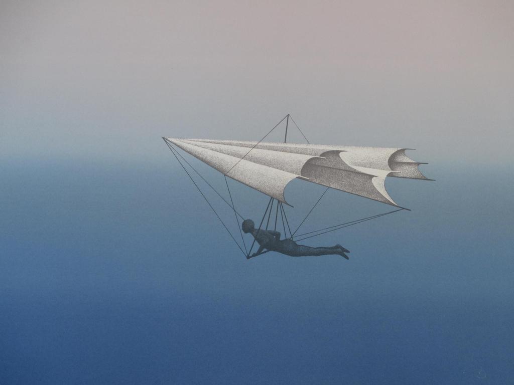 Jean-Paul Vroom, Hangglider, Zeefdruk 1981 kopen? Bied vanaf 55!