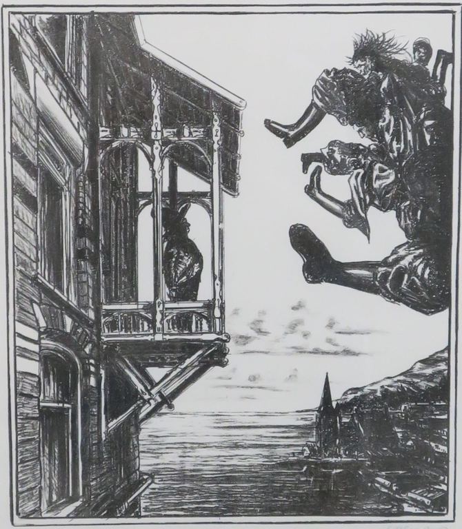 Bernard Verhoeven: Litho, Oproep 2 dagen in de hemel - Ingelijst kopen? Bied vanaf 1!