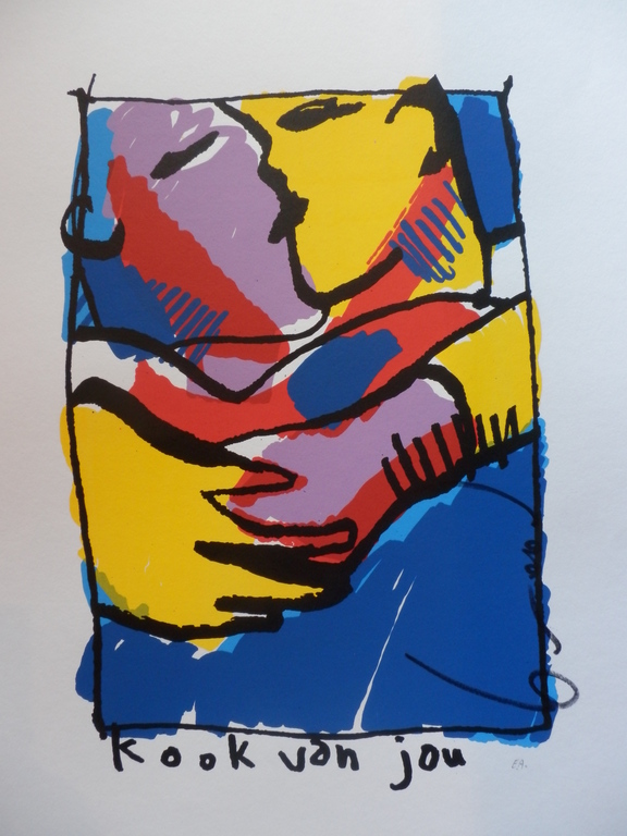 HERMAN BROOD, Gelimiteerde en HANDGESIGNEERDE Zeefdruk  K.OOK VAN JOU verkocht voor € 195!