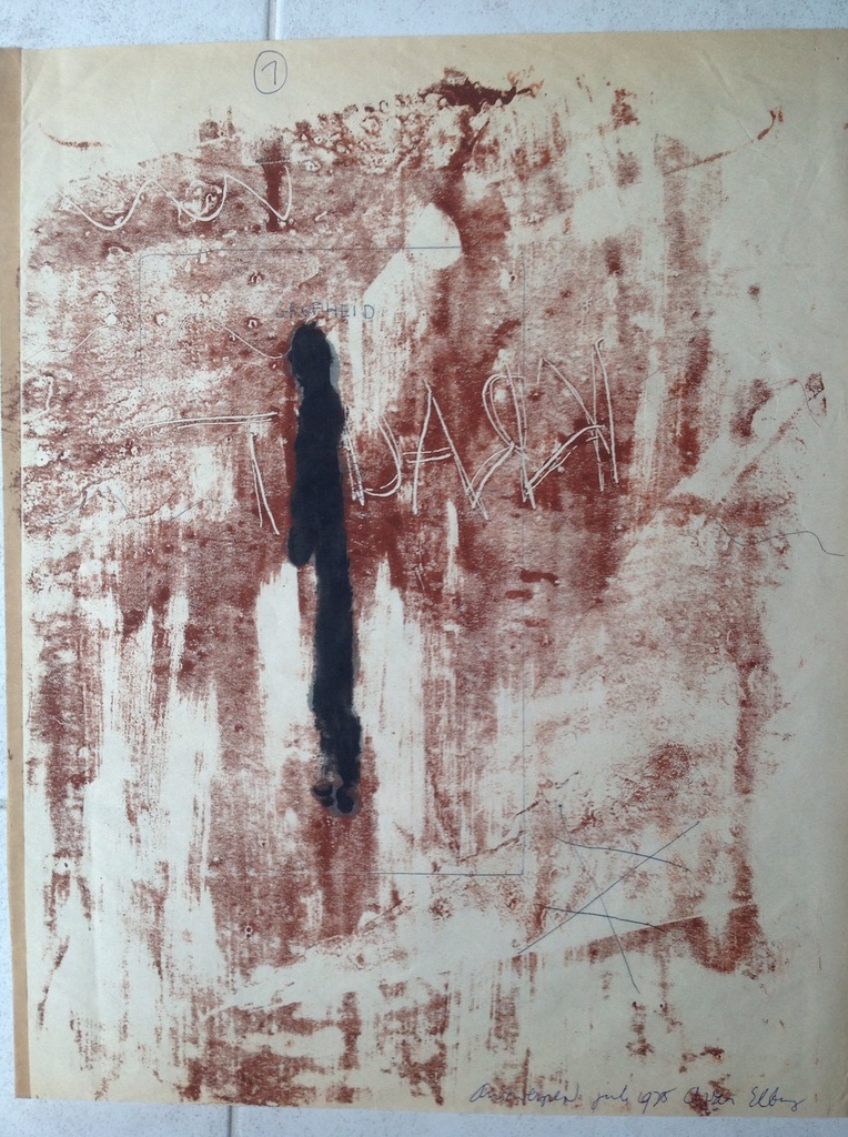 Elburg van : verf op papier , drieluik afdruk , Kracht 1976 kopen? Bied vanaf 1!