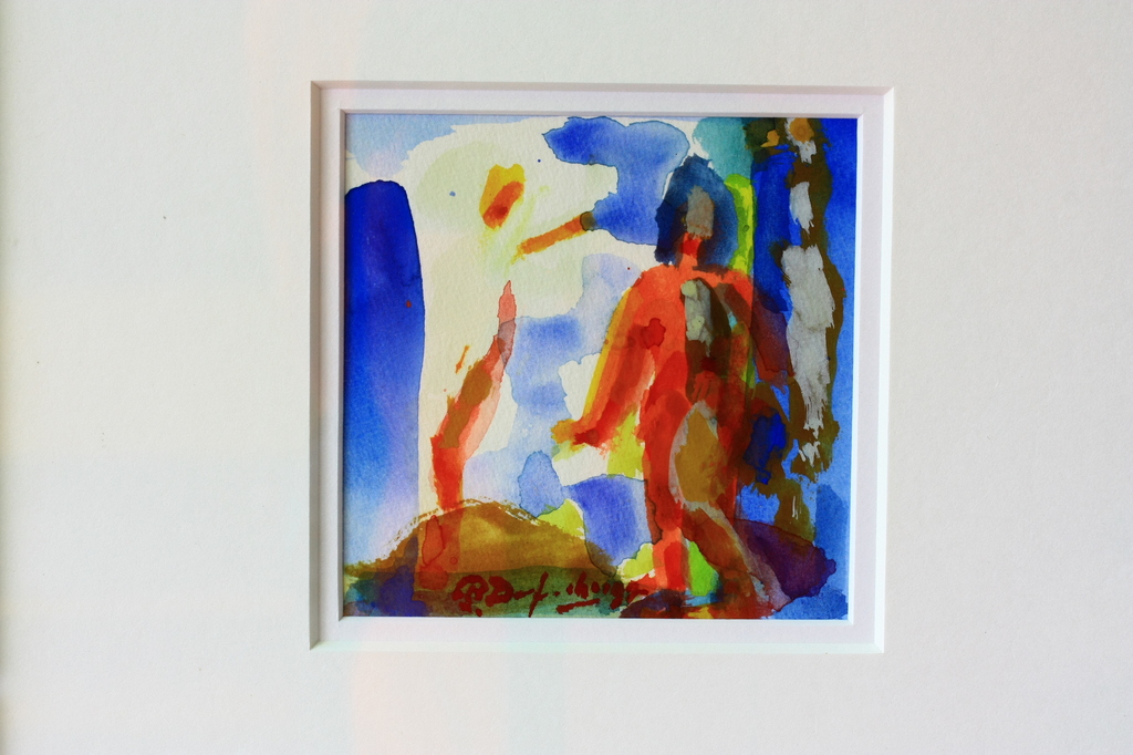 Pieter Defesche, Aquarel, Personen verkocht voor € 400!