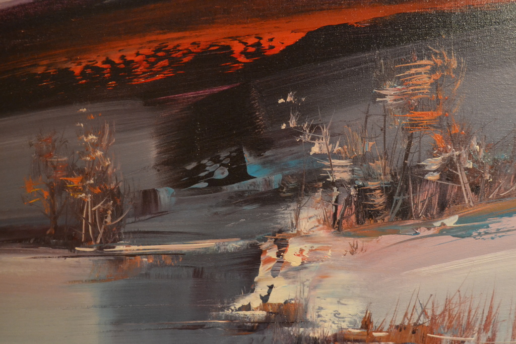 Gesigneerd Wilkinson: olieverf op doek, abstract landschap kopen? Bied vanaf 1!