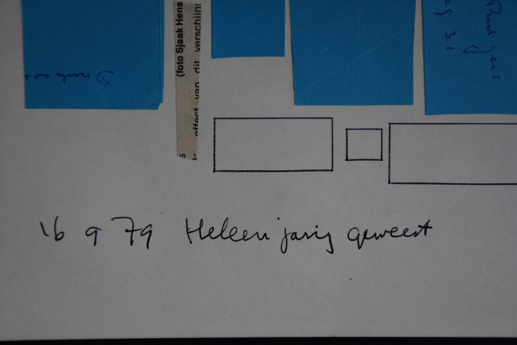 Siep van den Berg - Siep van den Berg # TEKENING / COLLAGE in blauw, Heleen# 1979, mint, gesigneerd kopen? Bied vanaf 79!