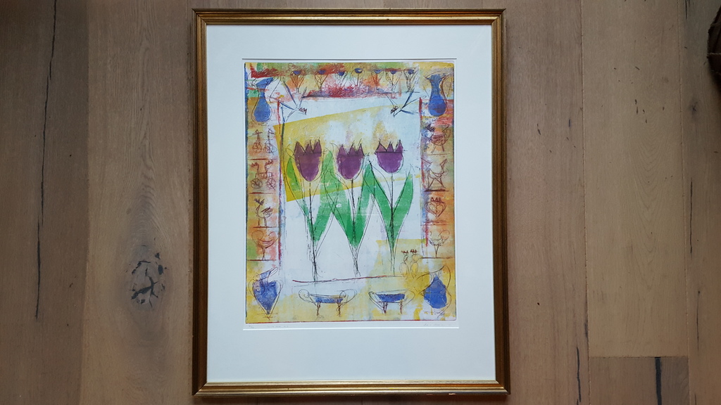 Lia van Leeuwen - kleurenets 34/40, handgesigneerd (ingelijst)  kopen? Bied vanaf 1!