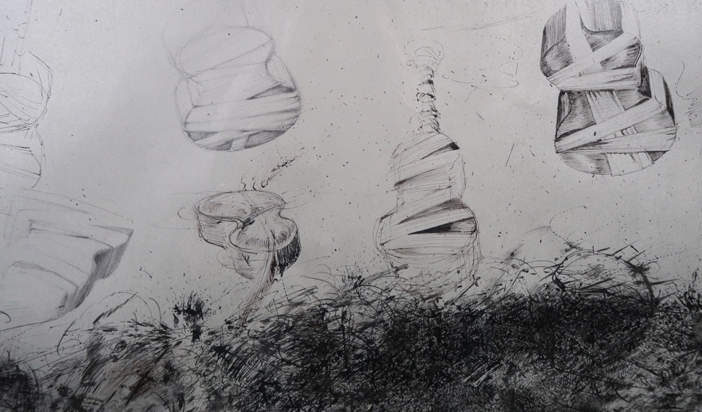 Janos Bittenbinder: Potlood- en Pentekening, Z.T. Cello - Ingelijst kopen? Bied vanaf 1!