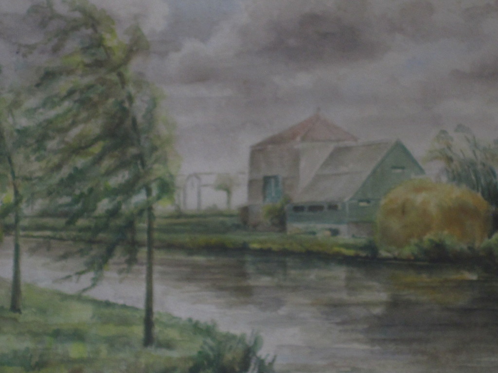 J.Tuinhof 1962 Aquarel "Wormerveer watering" gesigneerd kopen? Bied vanaf 1!
