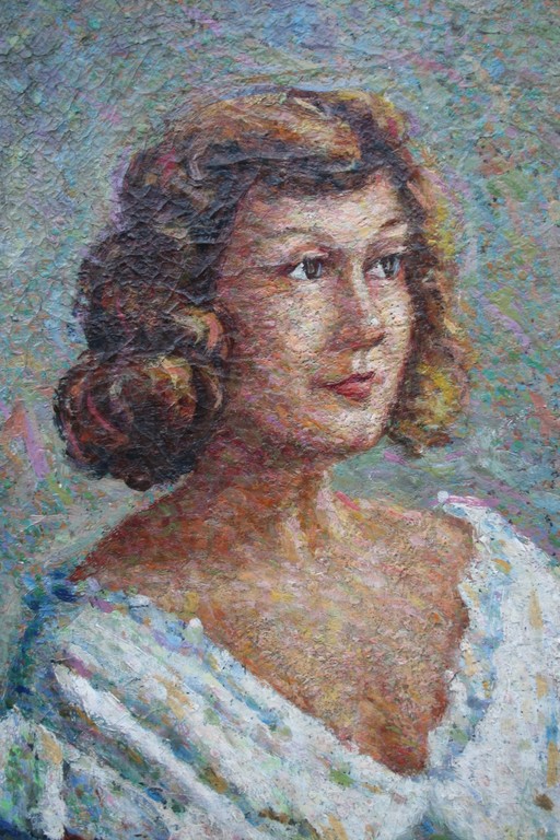 Portret van een vrouw, olieverf op doek kopen? Bied vanaf 1!