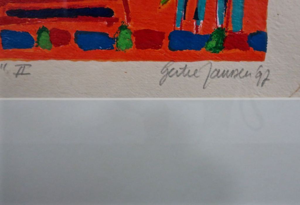 Gertie Janssen: Zeefdruk, Le plat pays II - Ingelijst kopen? Bied vanaf 1!