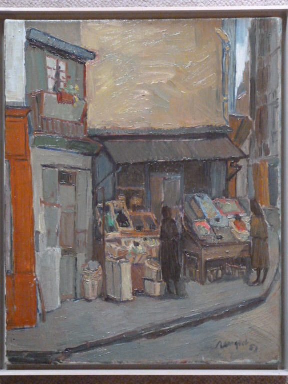 Jan Jongert - olieverf - Rue de Seine, Paris verkocht voor € 175!