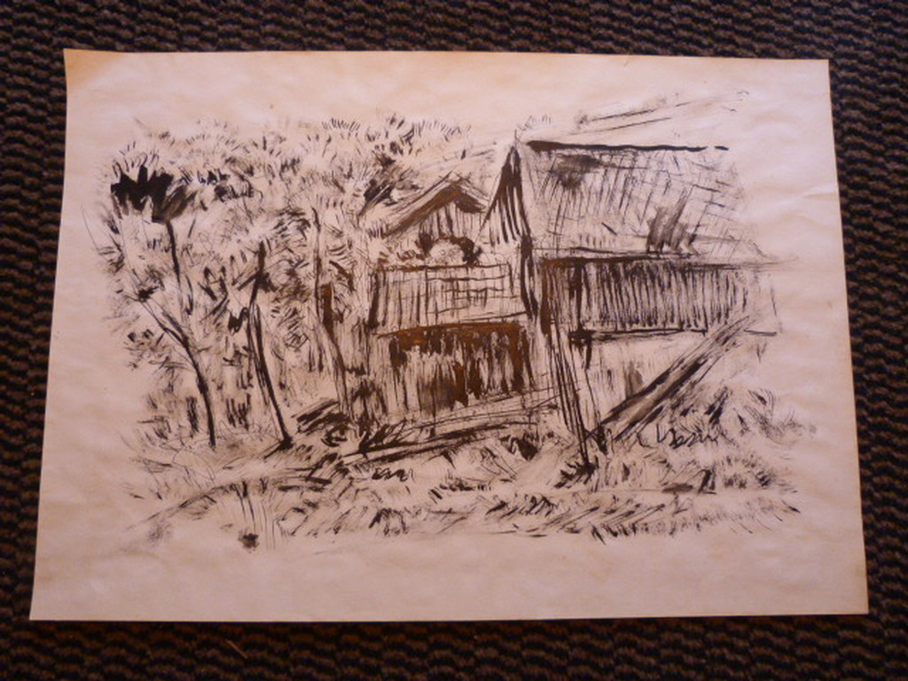 Jobst Heinrich Frese ( 1914 - 1986 ) - 4 x  tekening/aquarel kopen? Bied vanaf 1!