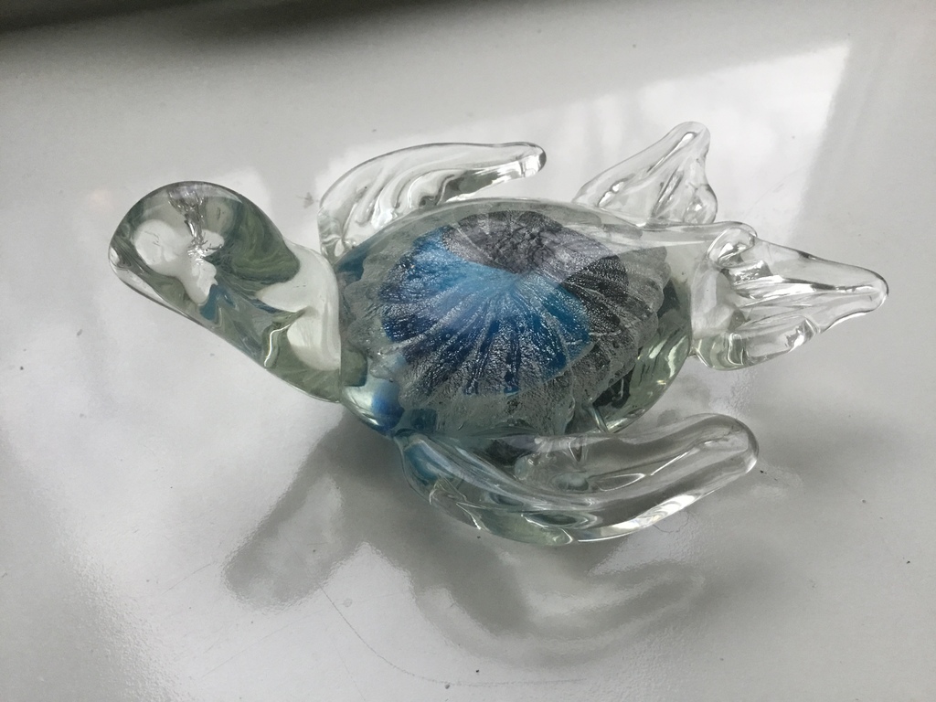 Anni 80,Murano glas presse papier met zilver 999 kopen? Bied vanaf 1!