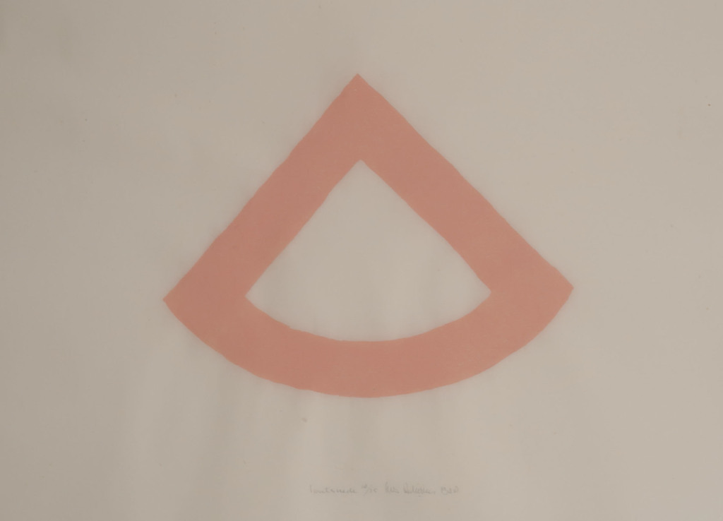 Cees Andriessen: Houtsnede op Rijstpapier, Z.T. Roze - Ingelijst verkocht voor € 35!