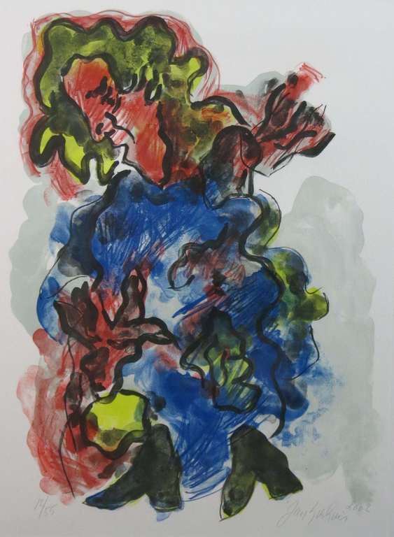 Jan Sierhuis: Litho, Flamenco (blauw) kopen? Bied vanaf 35!