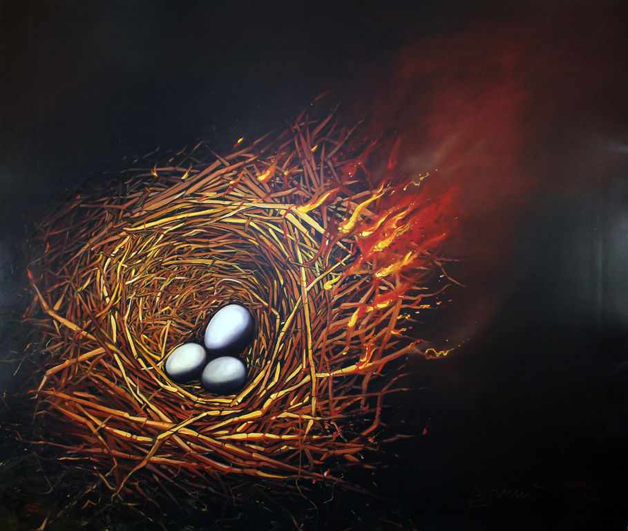 BRUNO BRUNI  Gr Kleuren-offsetlitho   COVO    Handgesigneerd kopen? Bied vanaf 35!