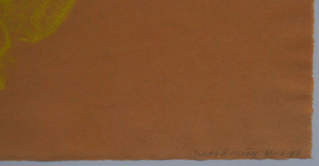 Trudy Koning: Tekening, Gele rozen -Ingelijst kopen? Bied vanaf 35!