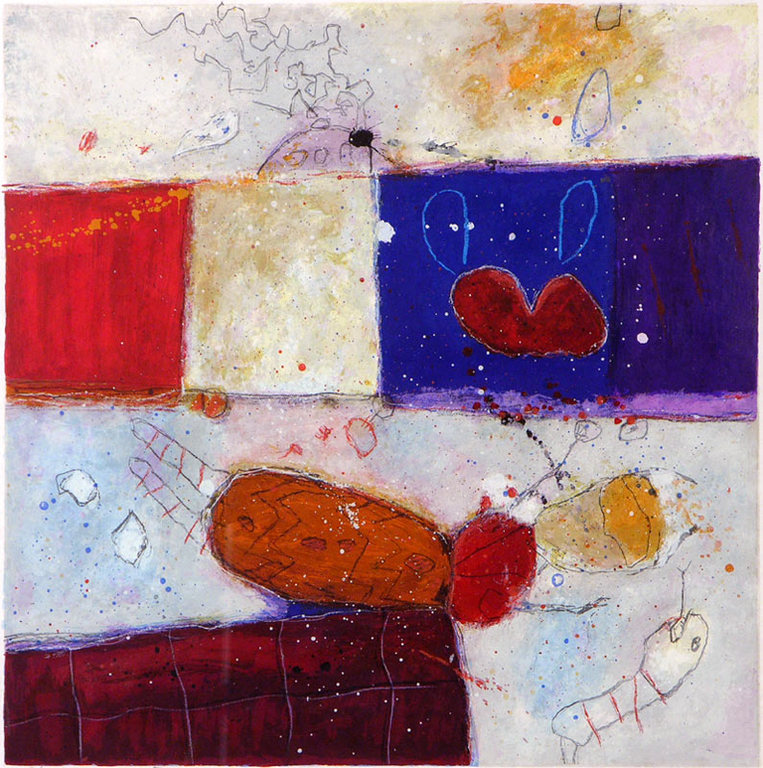 Alexander Vogels, zeefdruk: Zonder titel VI verkocht voor € 50!