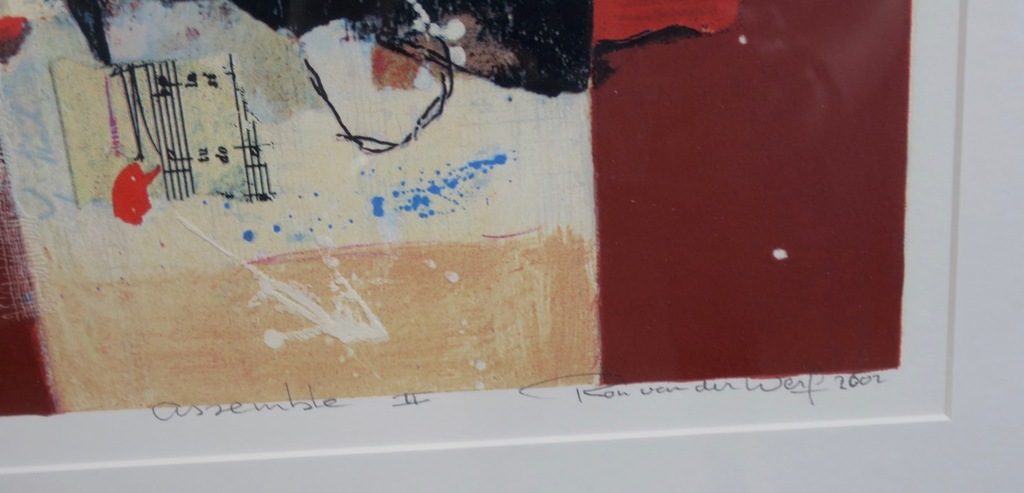 Ron van der Werf: Zeefdruk, Assemble II - Ingelijst kopen? Bied vanaf 35!