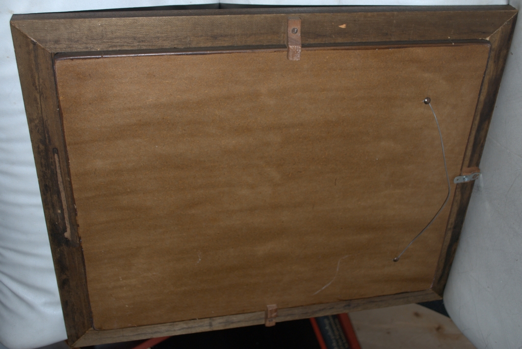 Poserende kater - olieverf op paneel - met monogram kopen? Bied vanaf 150!