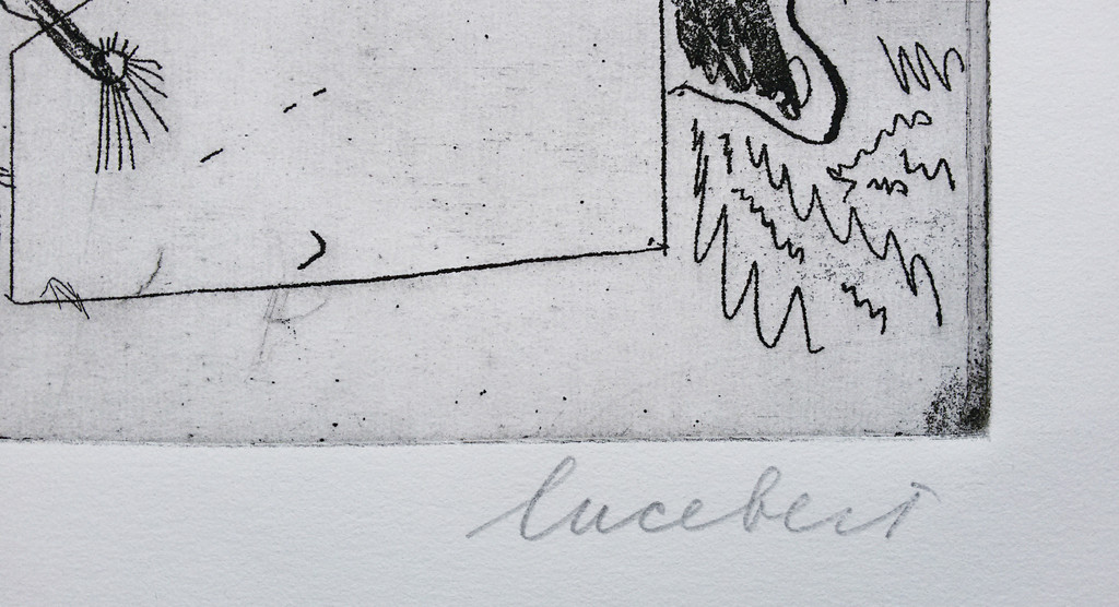 Lucebert - Personen met kat, ets kopen? Bied vanaf 275!