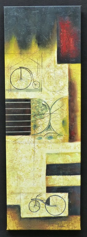 Han Teng, Olieverf op linnen, Handgesigneerd,Opgespannen verkocht voor € 50!