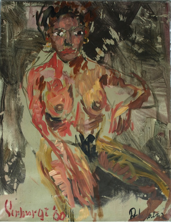 Onduidelijke signaturen : Acrylverf op doek , NAAKTE VROUW – 2000 kopen? Bied vanaf 50!