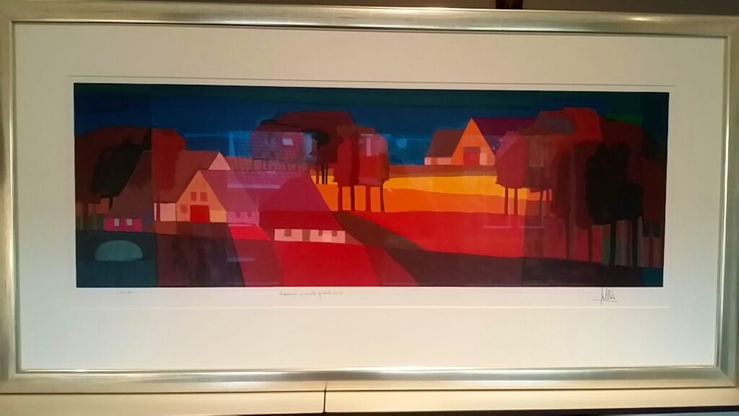 Ton Schulten - Ton Schulten, Zeefdruk, Twente in volle gloed 115 / 180 verkocht voor € 750!