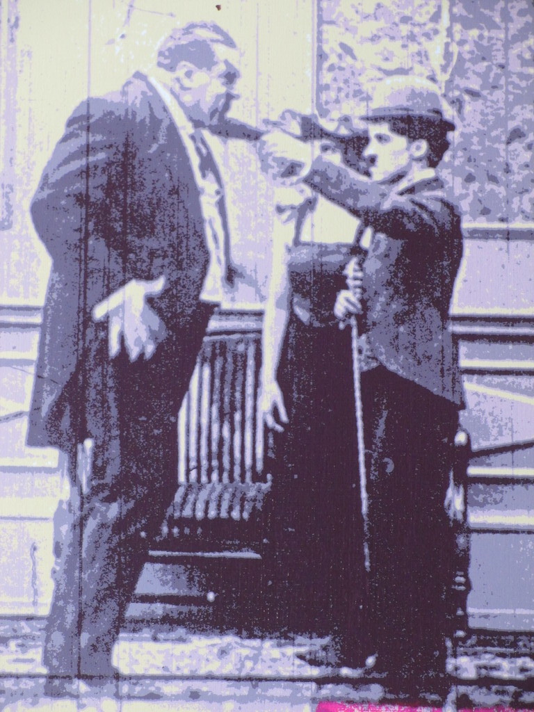 Henk van der Vet, Charlie Chaplin Still, Zeefdruk kopen? Bied vanaf 40!