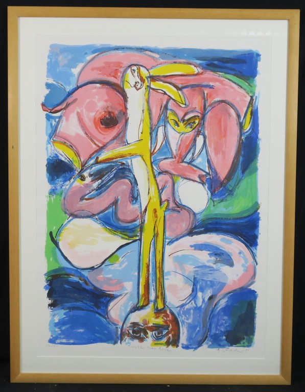 Anton Vrede: Zeefdruk, Turtle man dove - Ingelijst (Groot) verkocht voor € 50!