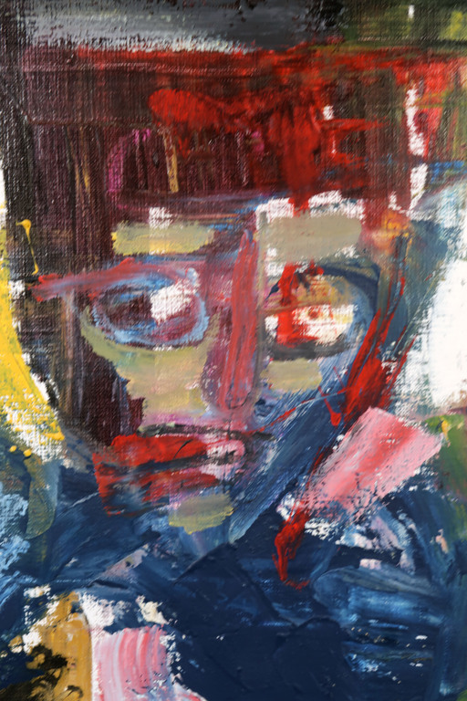 Martin van Wordragen: Olieverf op doek, Trein-conflikt - Ingelijst (Groot) kopen? Bied vanaf 750!