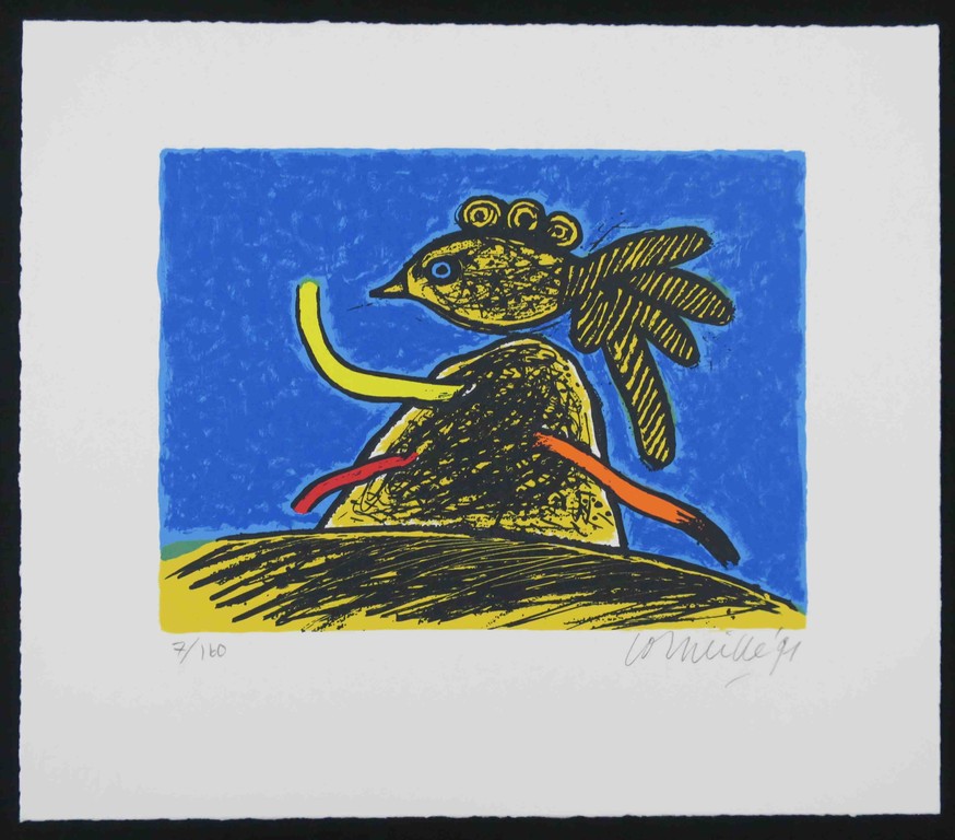 Corneille: Portfolio met 3 zeefdrukken in bijpassende map, Triologie kopen? Bied vanaf 200!