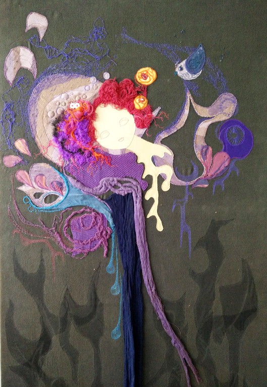 Pien Storm van Leeuwen, Textielschilderij, In knop kopen? Bied vanaf 200!