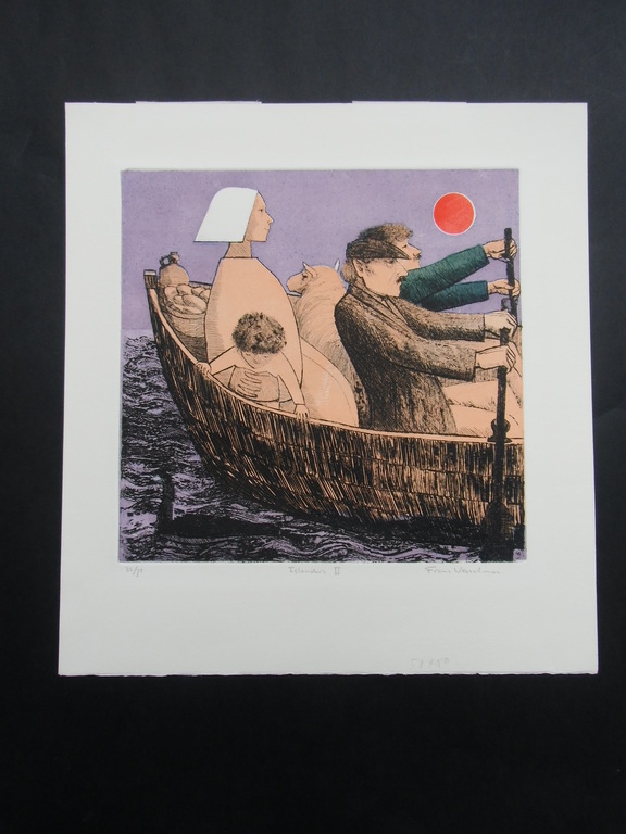 ISLANDERS II  //  KLEURETS MET HOUTDRUK VAN FRANS WESSELMAN kopen? Bied vanaf 40!