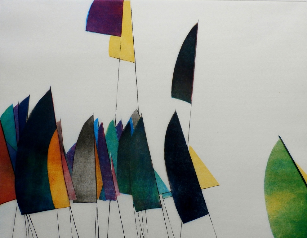 Betty Brink - Ets - "stokzeilen'' - 1984(februari) verkocht voor € 85!
