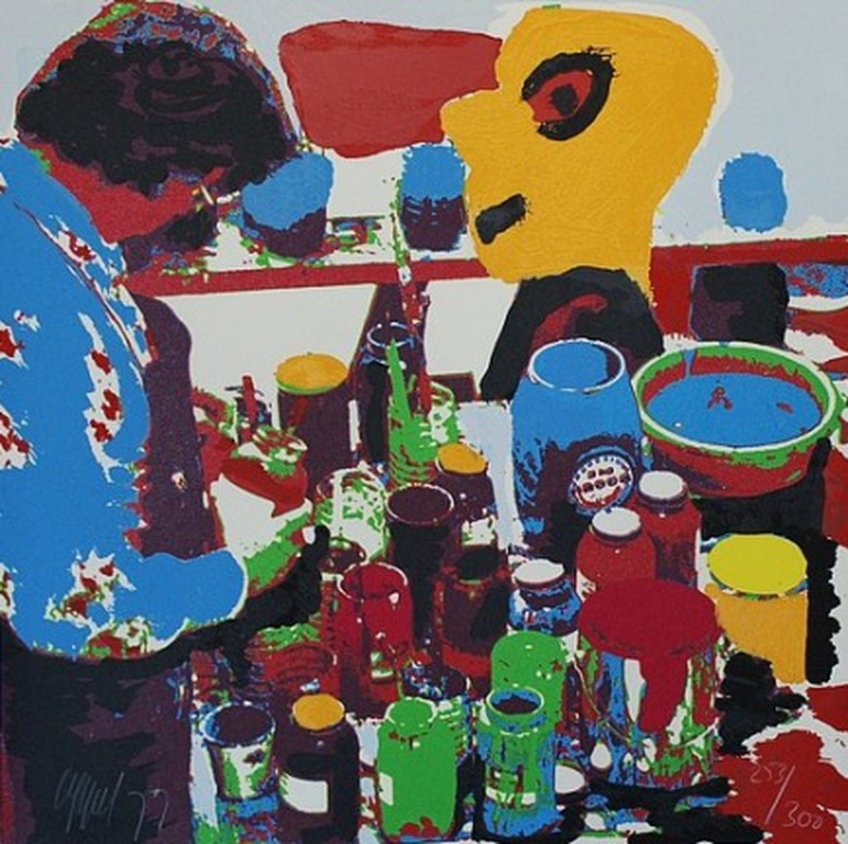 Karel Appel: Gele hoofd verkocht voor € 185!